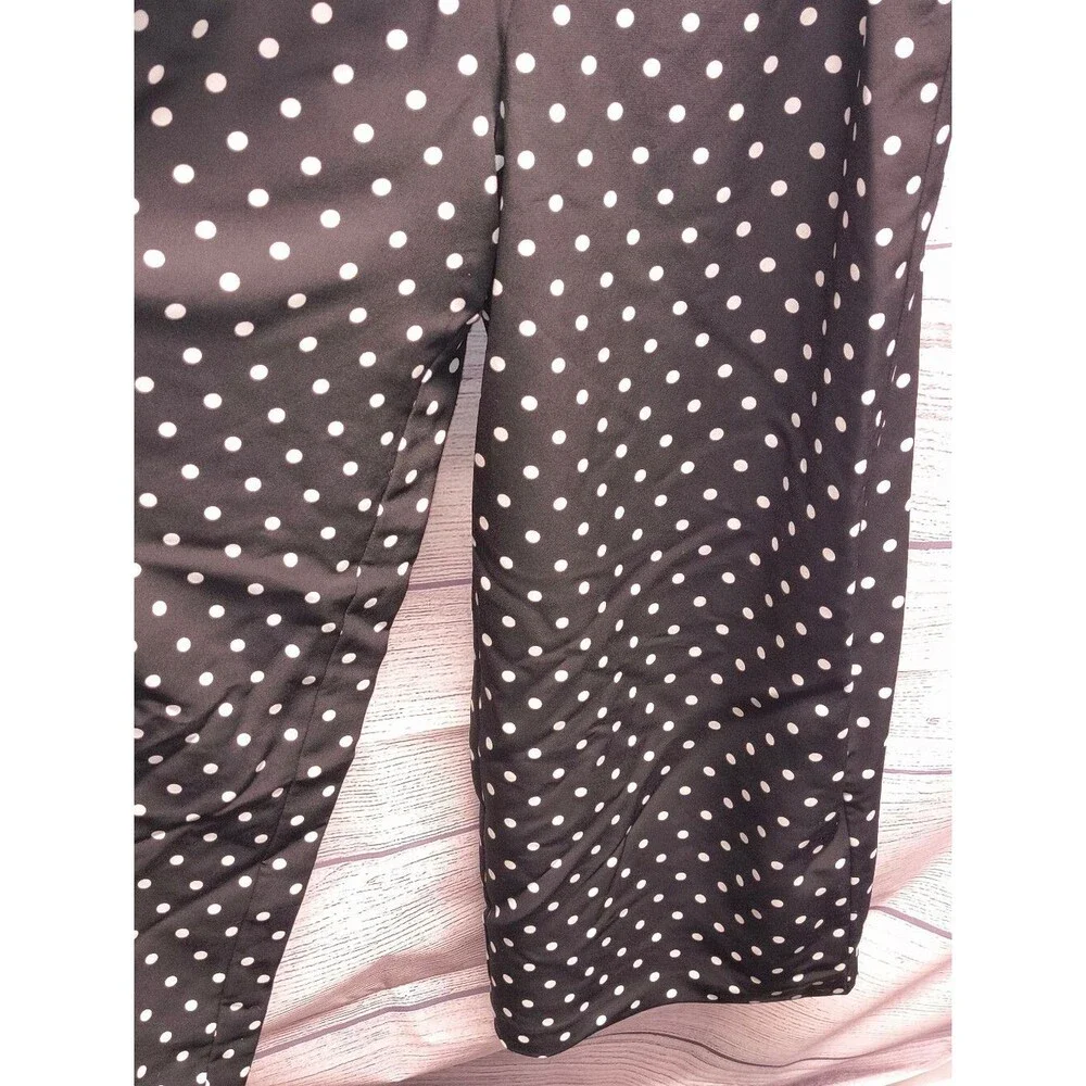 Kate Spade Lia Dot Black and White Polka Dot Wide Leg Jumpsuit - Size 0